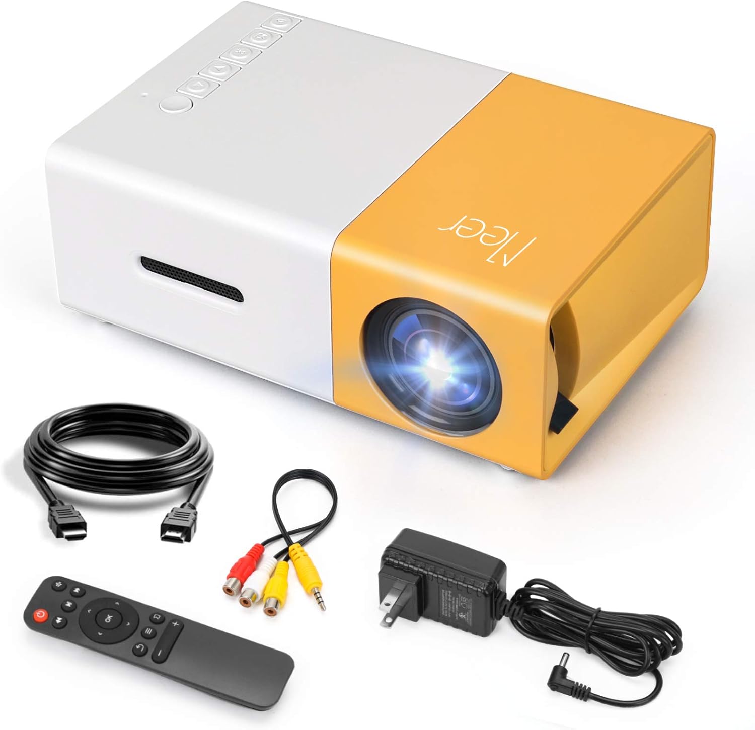 Mini Projector, Meer Portable Pico Full Color LED LCD Video Projector