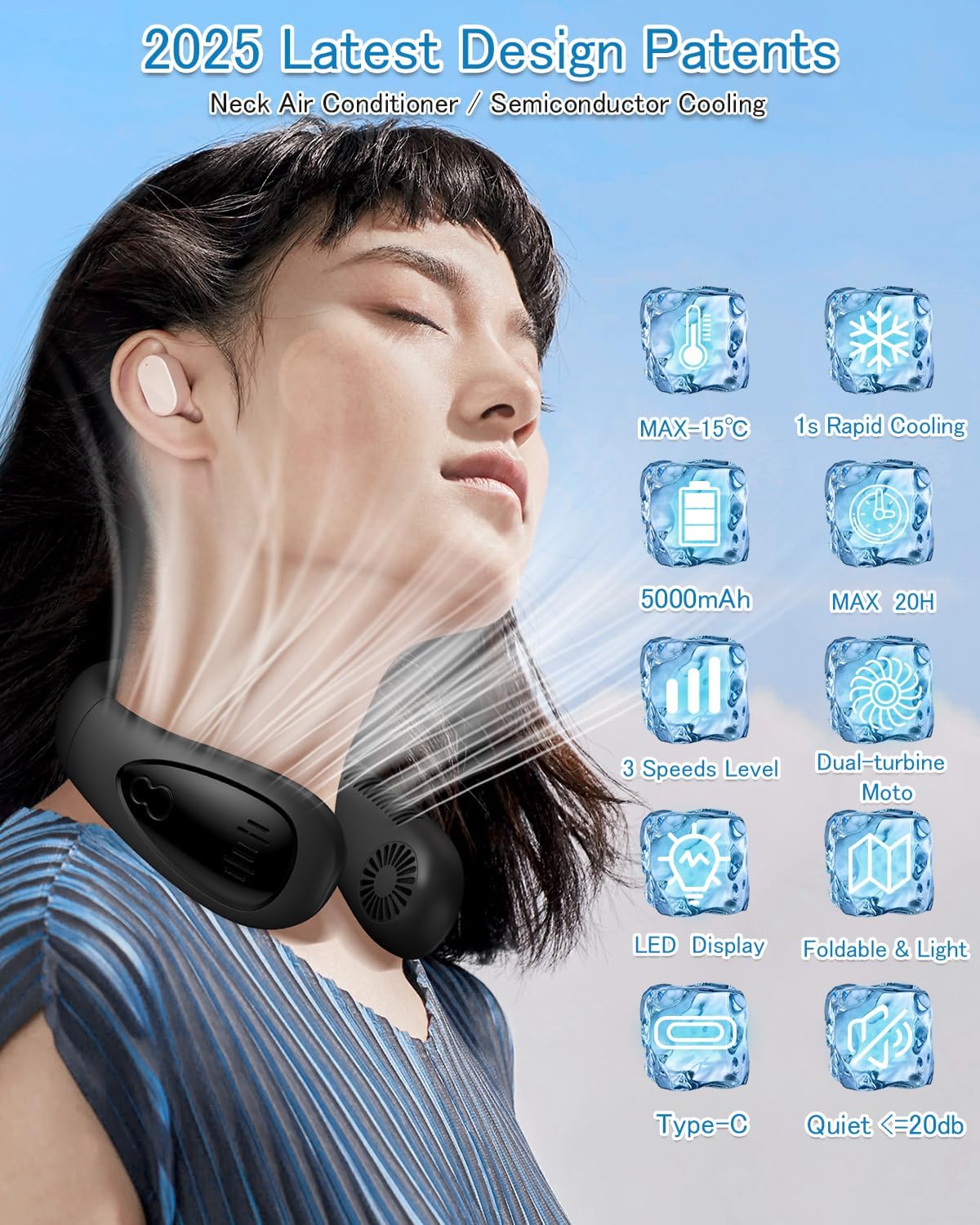 Portable Mini Neck Fan (Wearable)