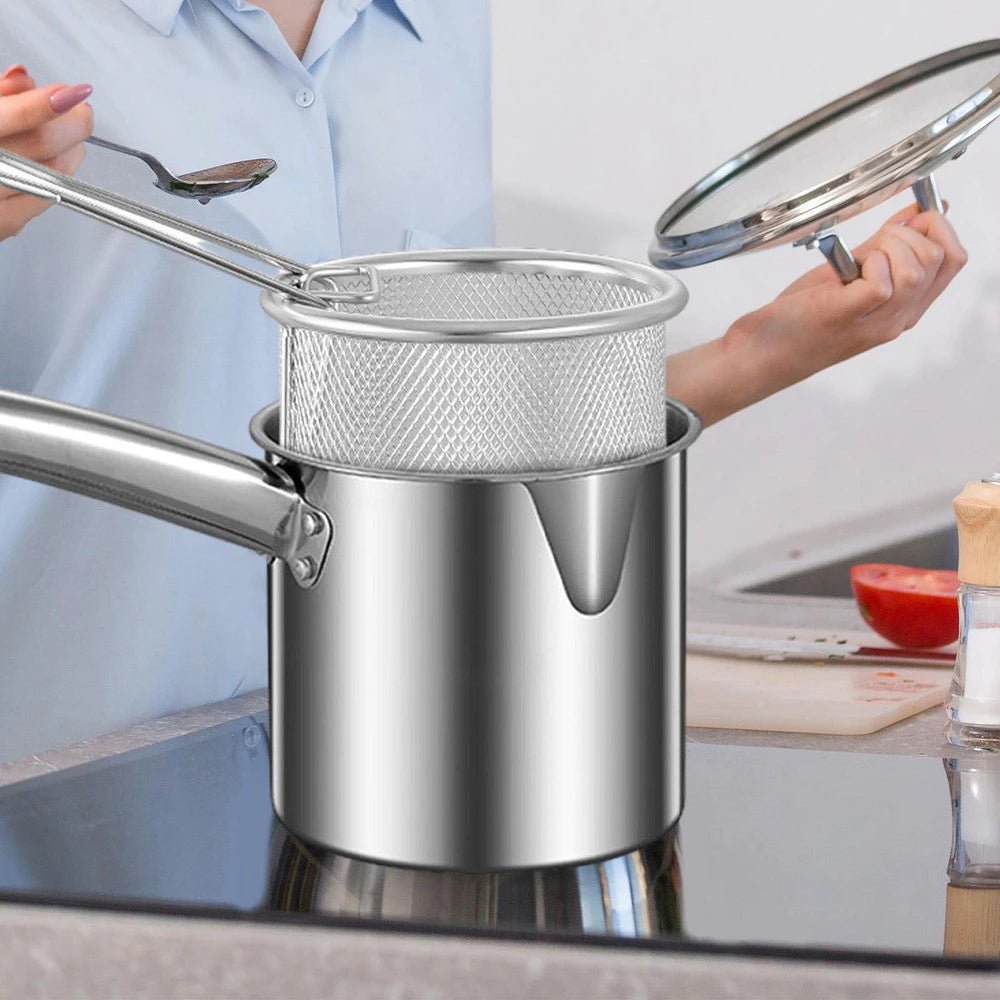Multifunctional Stainless Steel Deep Fryer - More Convenience, Less Mess