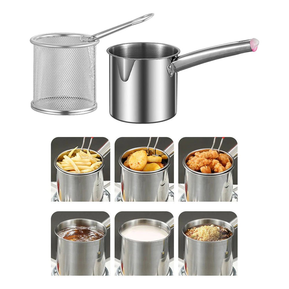 Multifunctional Stainless Steel Deep Fryer - More Convenience, Less Mess