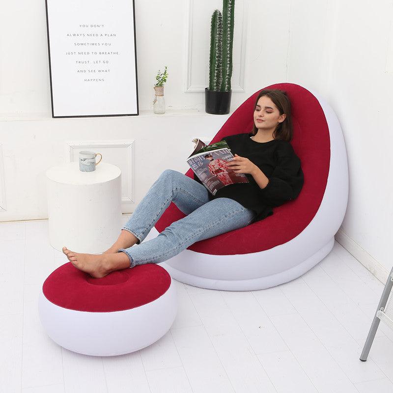 Inflatable Armchair with Footrest - Ultra Comfort