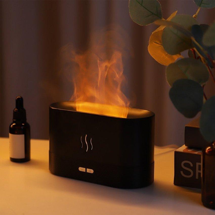 Humidifier Diffuser with Flame Effect - USB Rechargeable